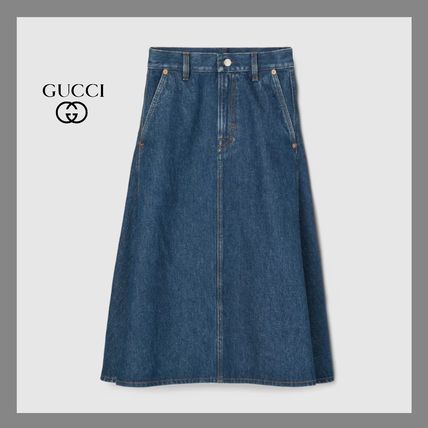 GUCCI(グッチ) 膝丈スカート165667 165667 ブラック サイズ 40