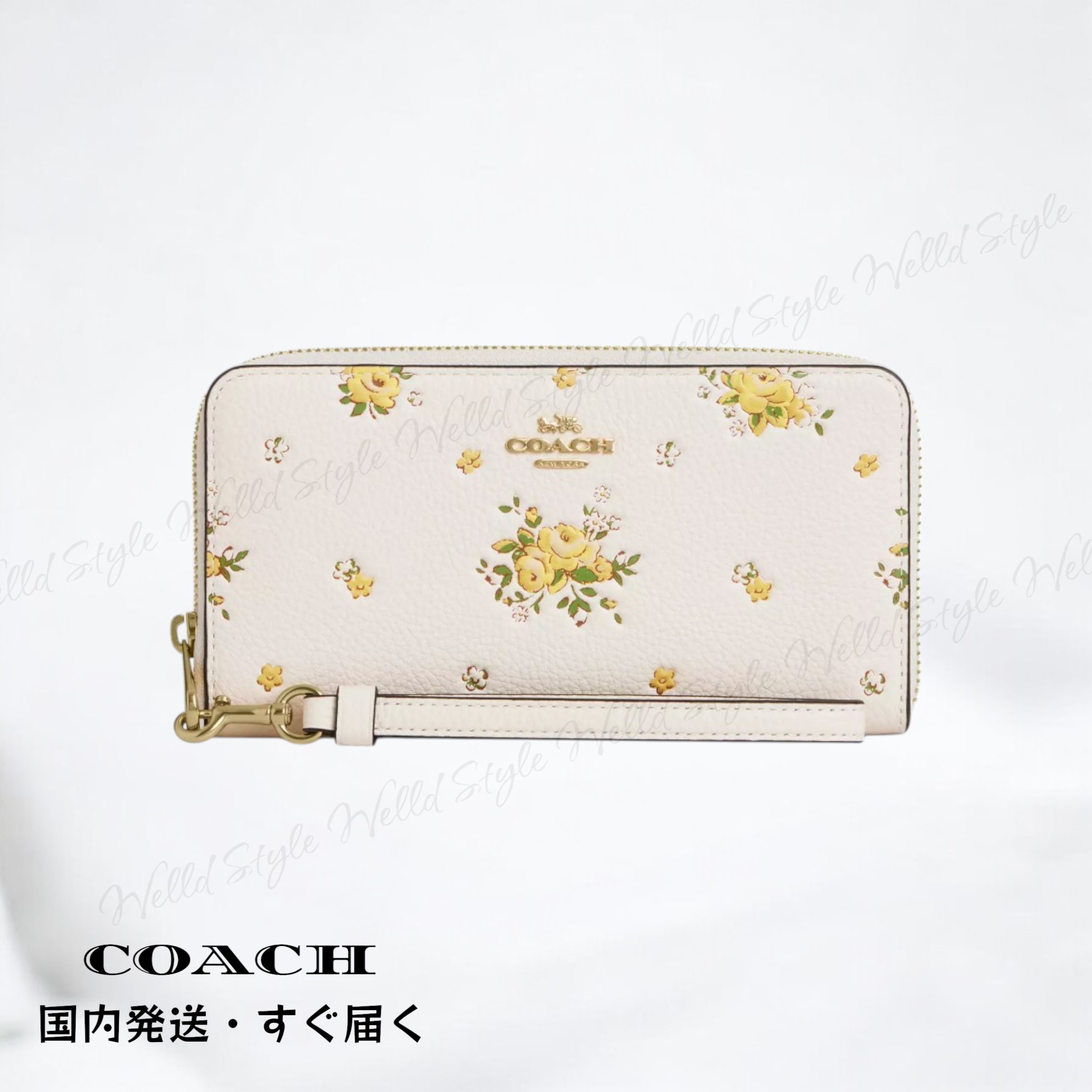 国内発送・すぐ届く【COACH】ロングジップアラウンドウォレット