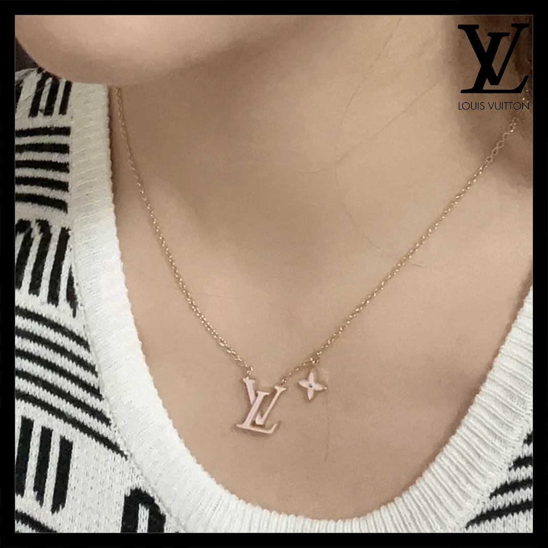 【素敵♡】Louis VuittonネックレスLVアイコニックエナメル