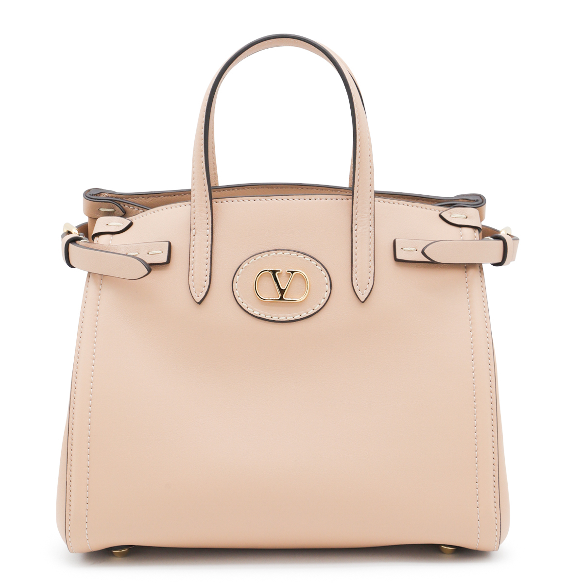 トートバッグ VALENTINO GARAVANI PINK LEATHER SMALL ANTIBES TOTES