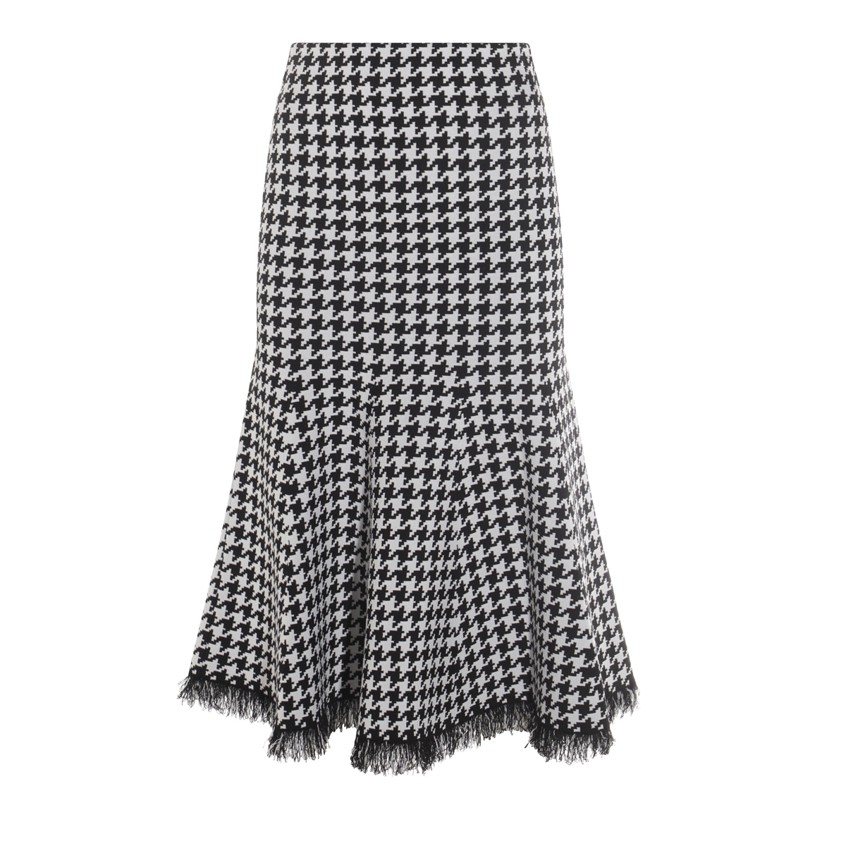 スカート MCQUEEN BLACK AND WHITE MIDI SKIRT