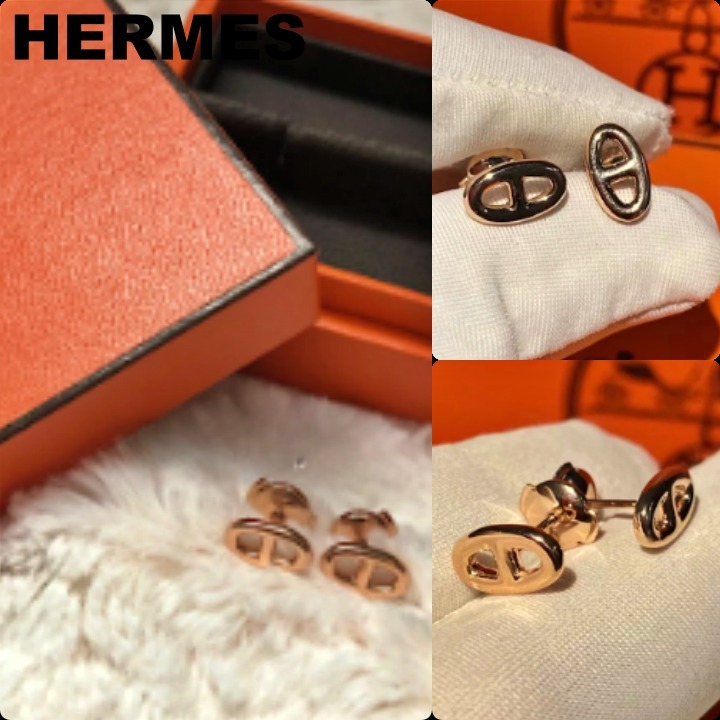 【上品におしゃれ上級者】HERMES ピアス ローズ