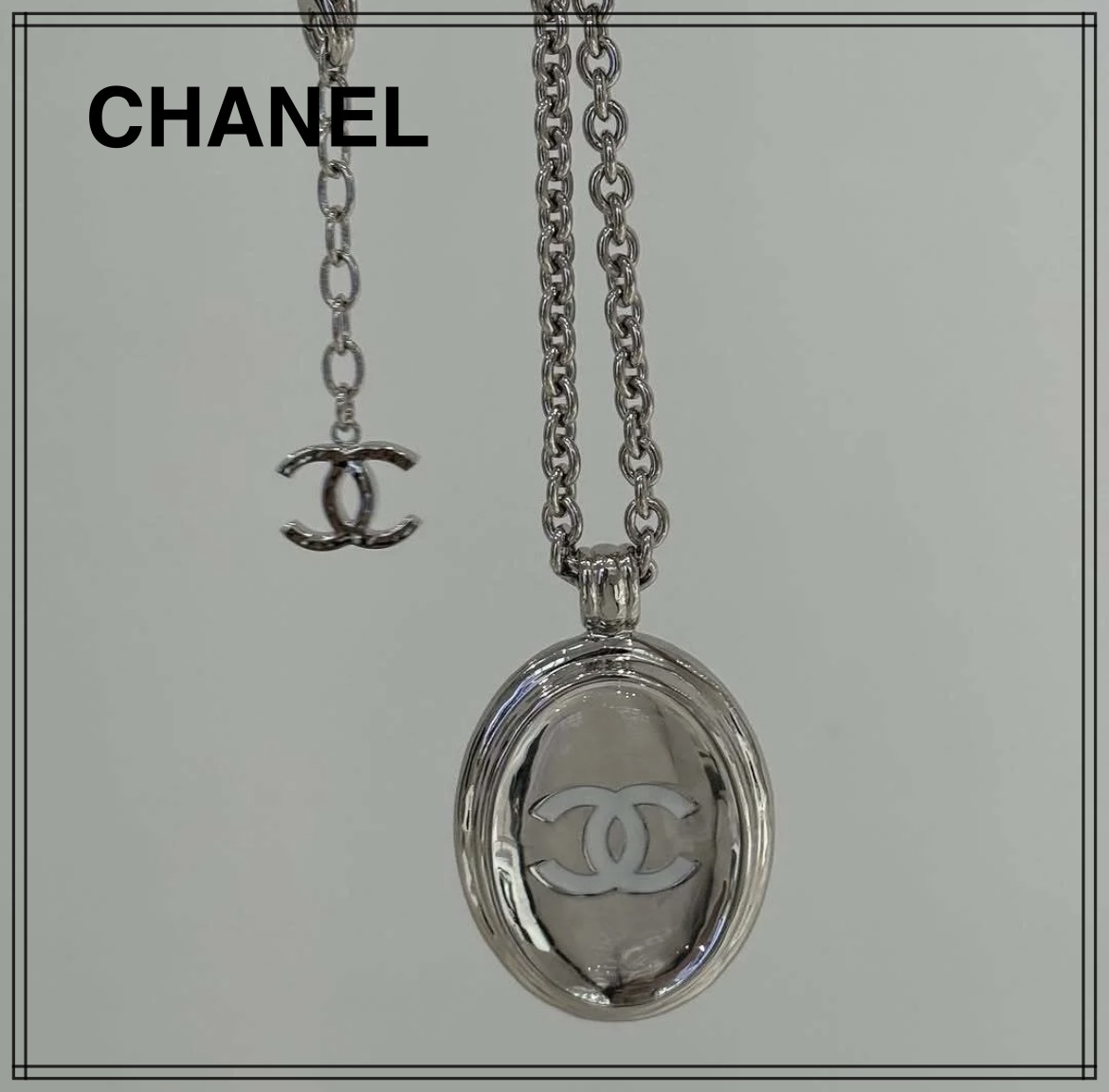 メンズにも【CHANEL】シンプルネックレス CCマーク