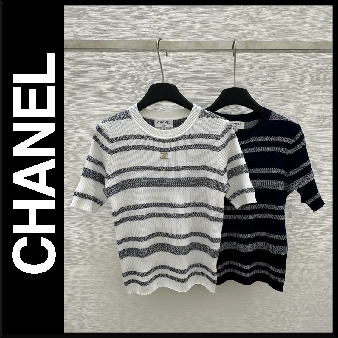 【25S☆カジュアル】CHANEL トップス ボーダー おしゃれ★
