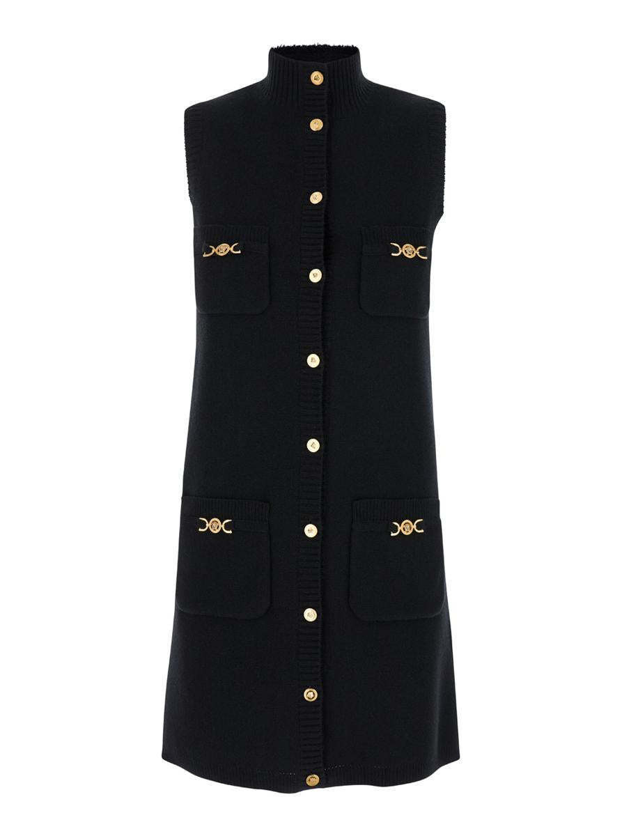 【関税＆送料込み】Versace Black Mini Sleeveless Dress With