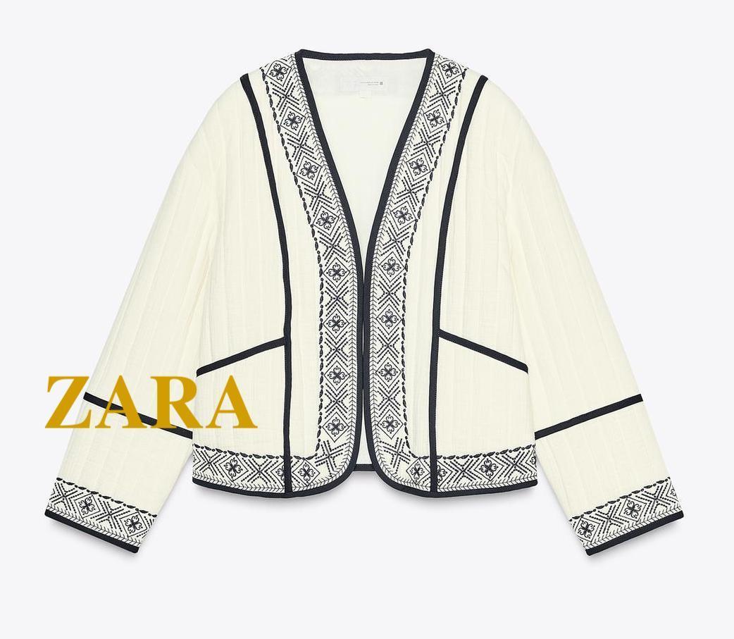 ☆ドイツ発*ZARA*新作*刺繍キルティングジャケット☆