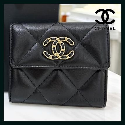 ラムスキン CHANEL(シャネル) 折りたたみ財布(レディース