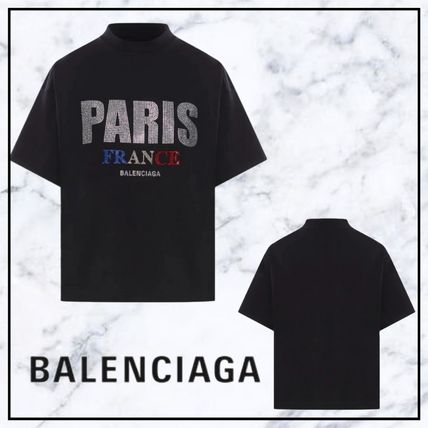 キラキラロゴが魅力♪【BALENCIAGA】ラインストーンTシャツ ラインストーン BALENCIAGA(バレンシアガ) BARKER(バーカー