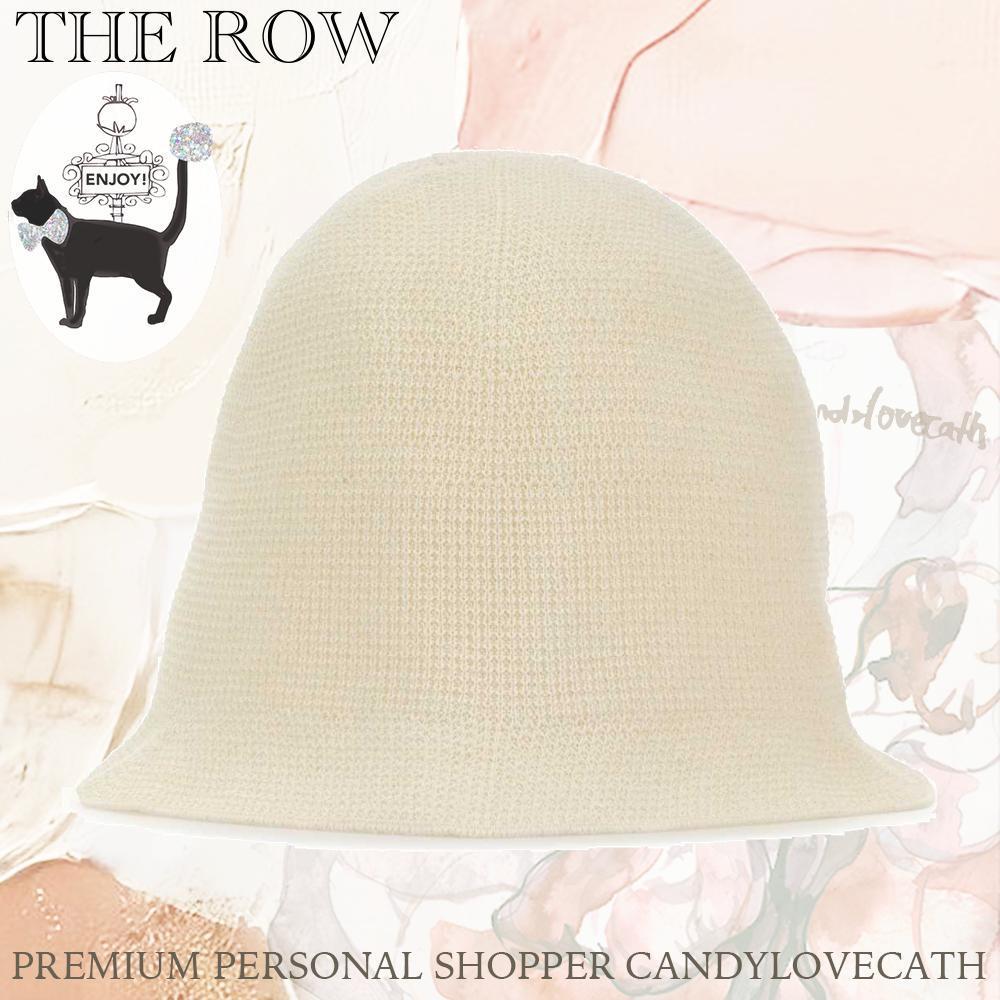 ハット THE ROW White Linen Blend Jashi Bucket Hat