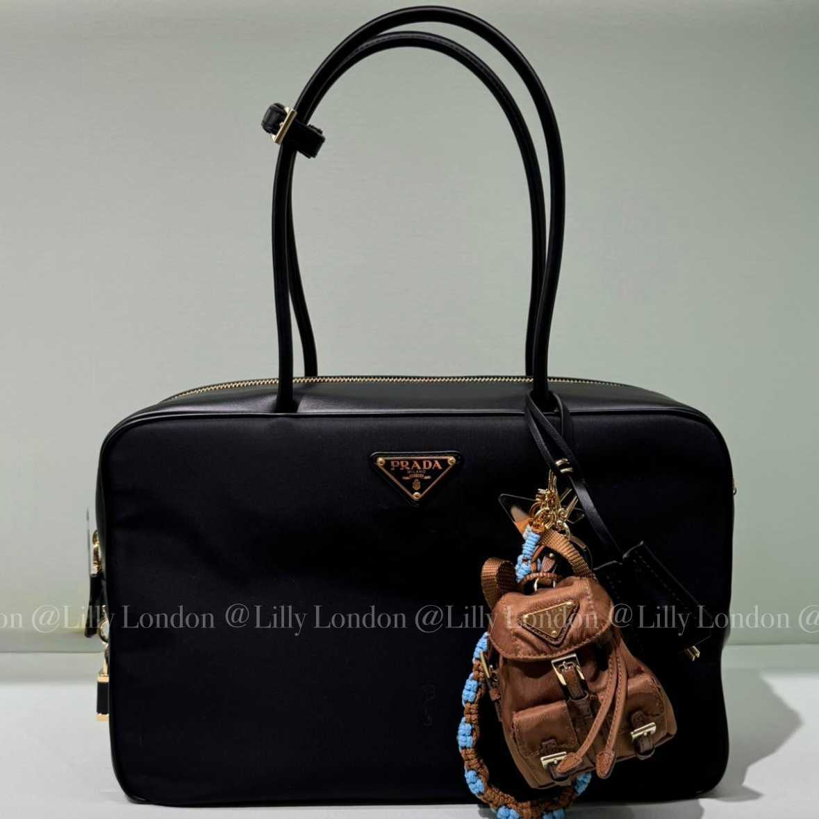 PRADA プラダ パドロック付 ラージ ハンドバッグ 1BB131