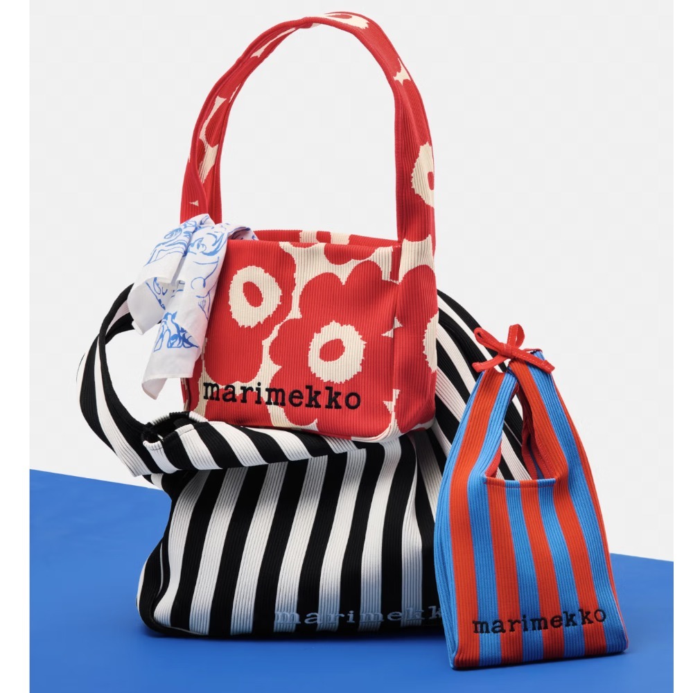 【2025SS】マリメッコ/ Merirosvo ニットショルダーバッグ Knitted Bag Large Merirosvo ショルダーバッグ | Maija Isola
