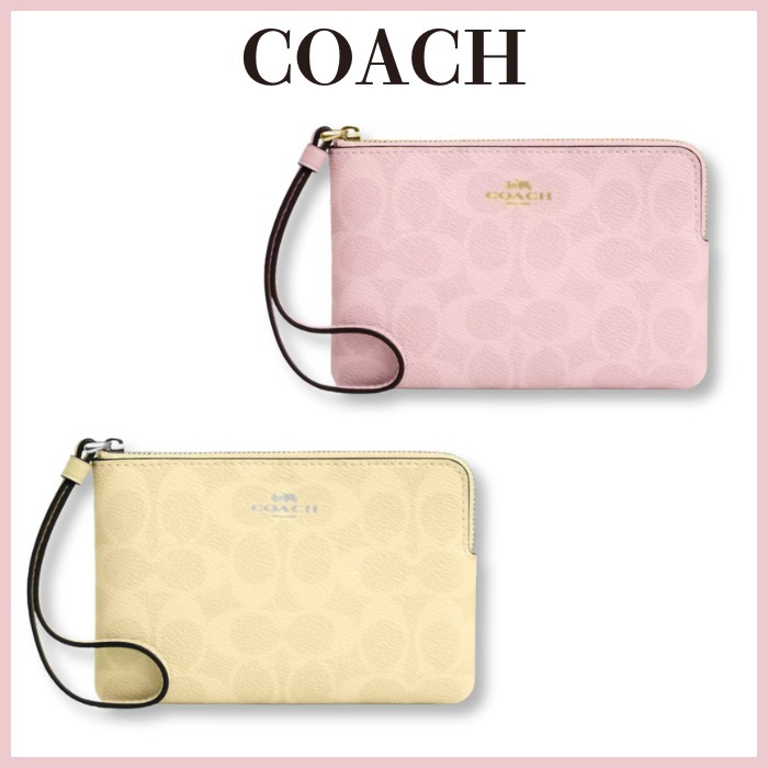 NEW★春カラー【COACH】コーナージップ ポーチ〈送料込み〉