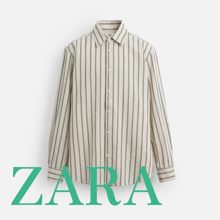 【ZARA】ストライプジャカードシャツ LIMITED EDITION 4203/020