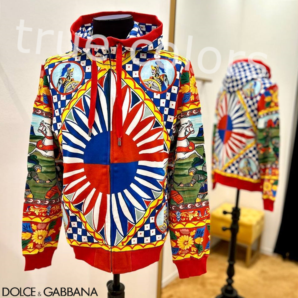 DOLCE&GABBANA ドルガバ カレットプリント スウェットパーカー