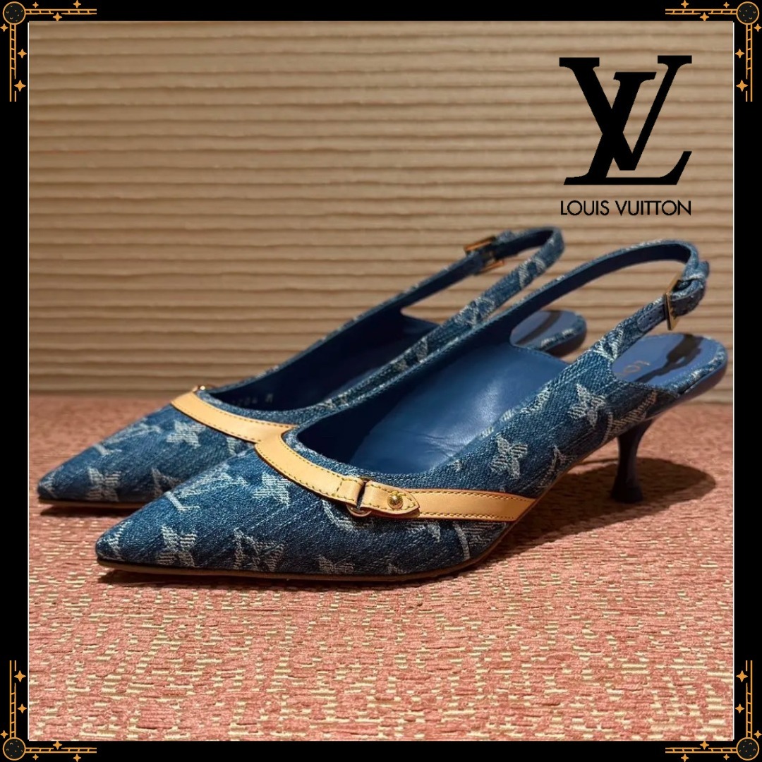 【カジュアルにも履ける】LOUIS VUITTON - スリングバックヒール