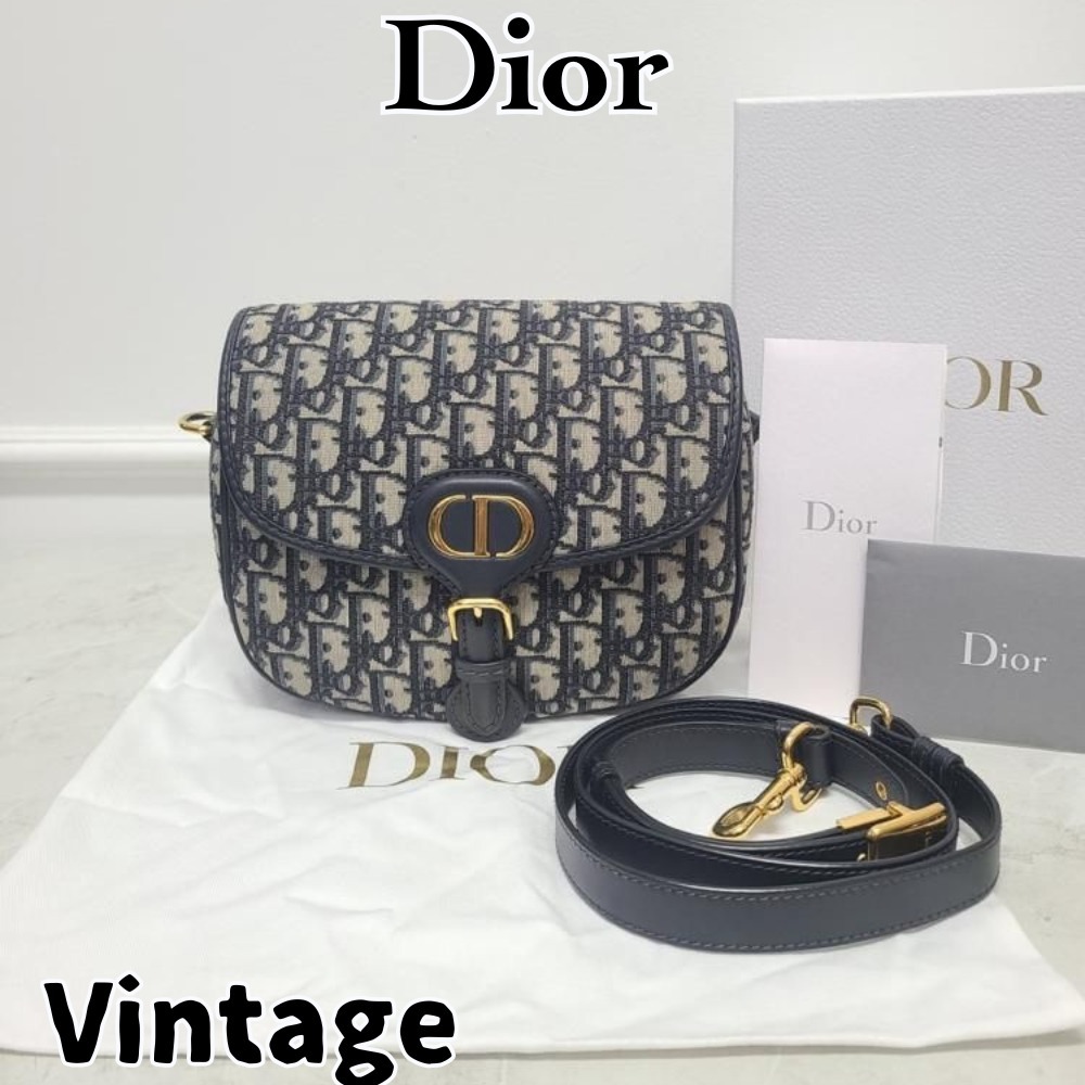 【ヴィンテージ】Rank:A☆Dior Oblique BOBBY ミディアム バッグ