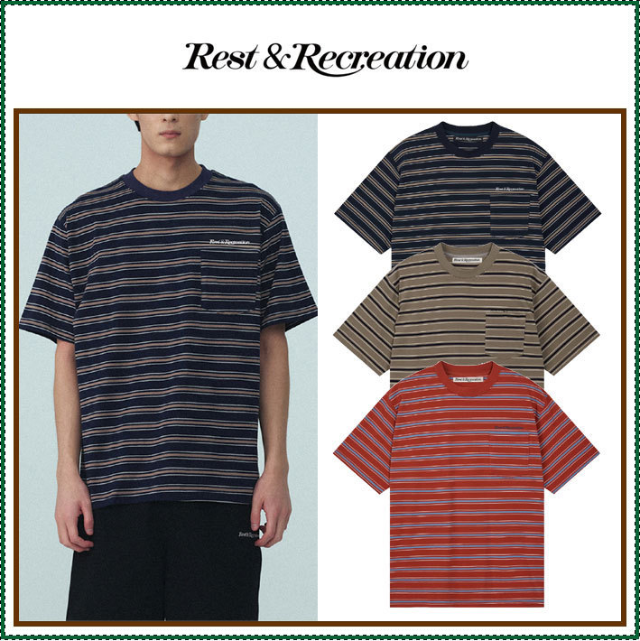 【Rest & Recreation】 STRIPE POCKET T-SHIRT / 追跡付