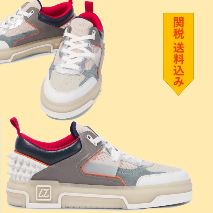 【Christian Louboutin】 Astroloubi spiked leather sneakers