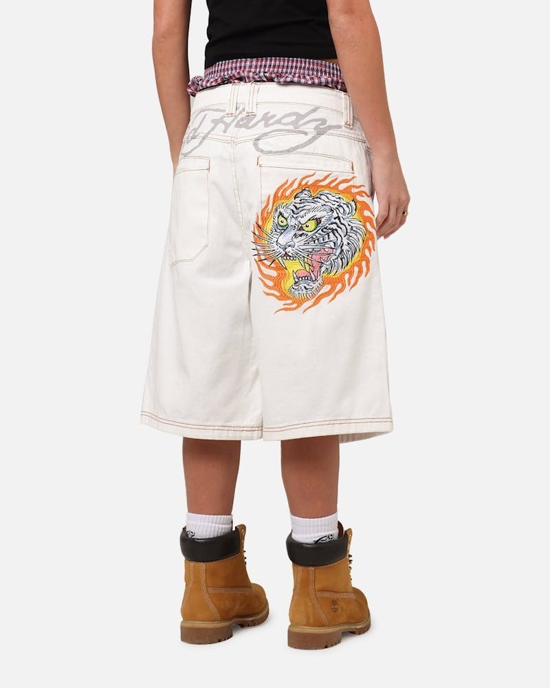 Ed Hardy エドハーディー ジョーツ ショーツ タイガー ホワイト