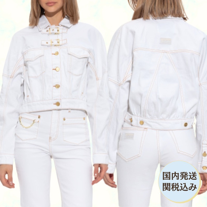 GANNI ガニー デニムジャケット コットン ロゴ 国内発/関税込