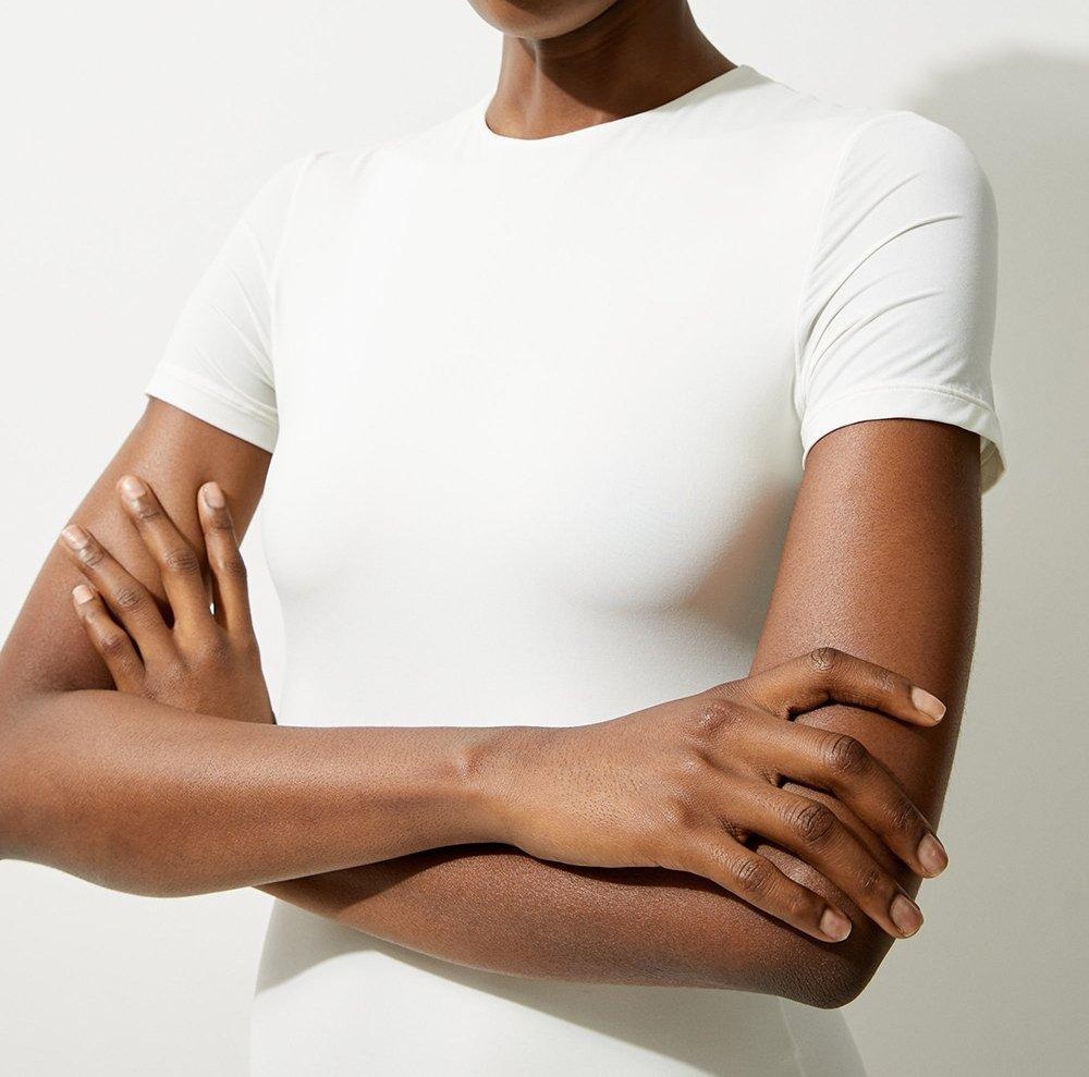 関送込【KAREN MILLEN】コンタージャージーミニTシャツドレス 白 Contour Jersey Mini Tshirt Dress | Karen Millen