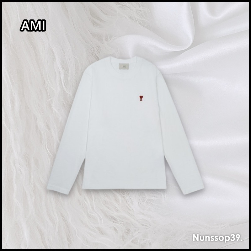 《AMI》 レッド ハート ロゴ Tシャツ