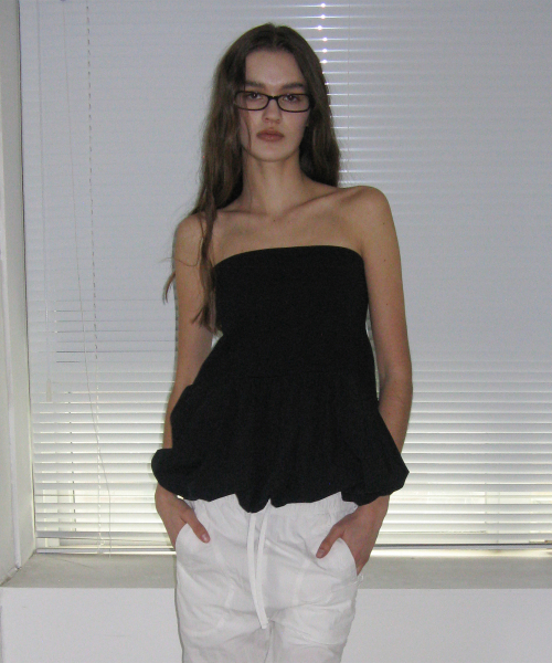 ワンピース 2WAY Puff Skirt Black