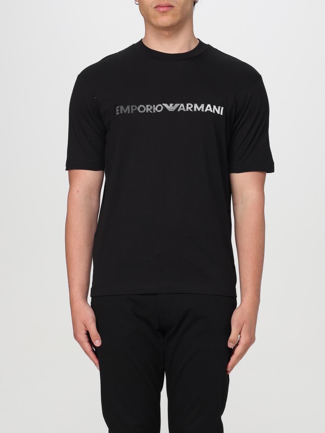 Tシャツ・カットソー EMPORIO ARMANI Men T-shirt Black 3D1TG31JPZZ 0057