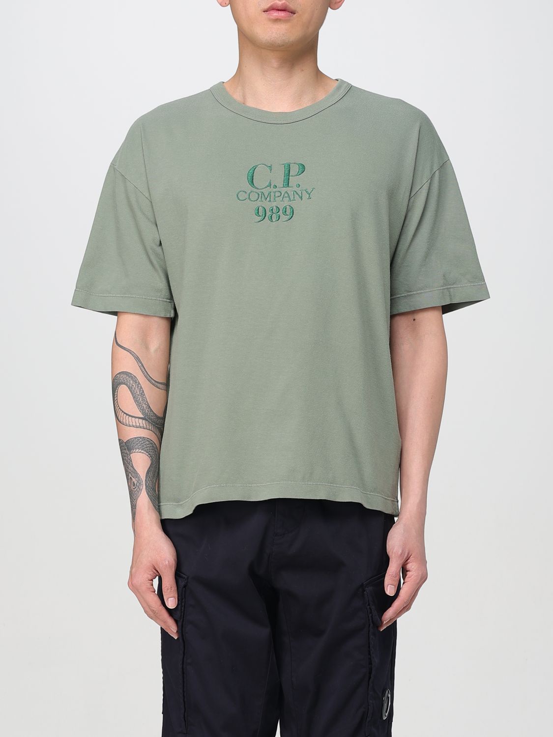 Tシャツ・カットソー C.P. COMPANY Men T-shirt Green 18CMTS284A005697G 669