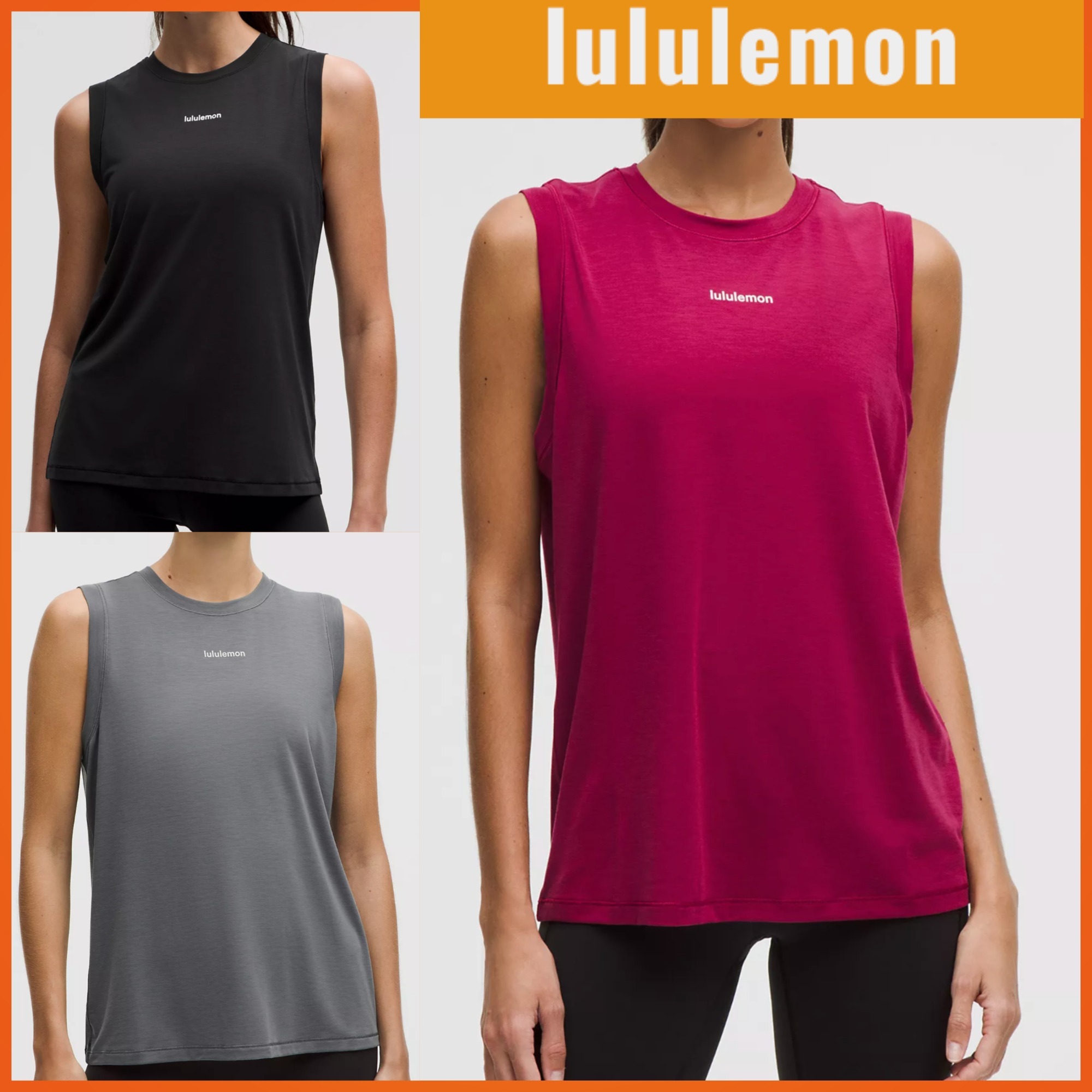 lululemon☆ジャージー トレーニング・タンクトップ Wordmark