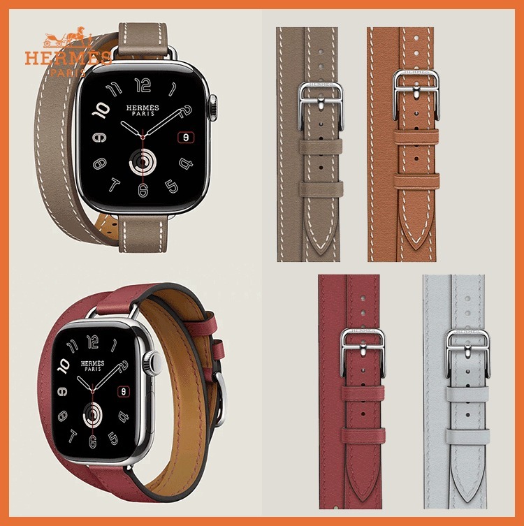 人気☆HERMES Apple Watch ドゥブルトゥール ブレスレット 42 mm