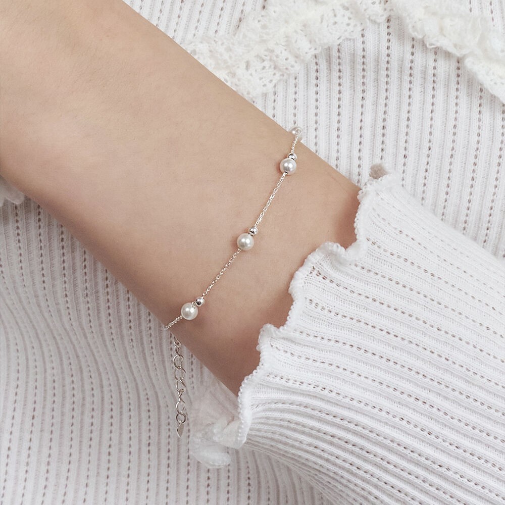 ★ENGBROX★ [silver925] ivy pearl bracelet