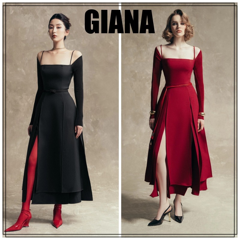 GIANA フリンジミディドレス 関税送料込み