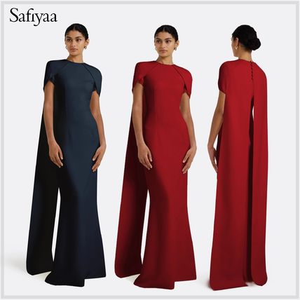 国内発| Safiyaa ケープディテール クレープ&サテンドレス ケープ+ドレス Safiyaa(サフィヤ) - 海外通販のBUYMA