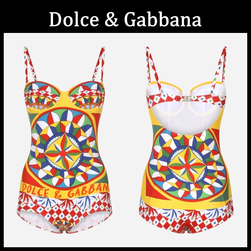 【Dolce & Gabbana】ワンピース水着 バルコネット カレット