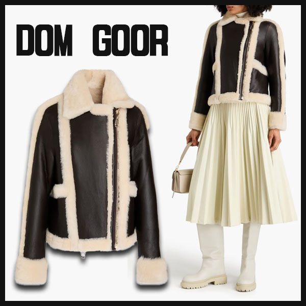 DOM GOOR ムートン ライダースジャケット リバーシブル