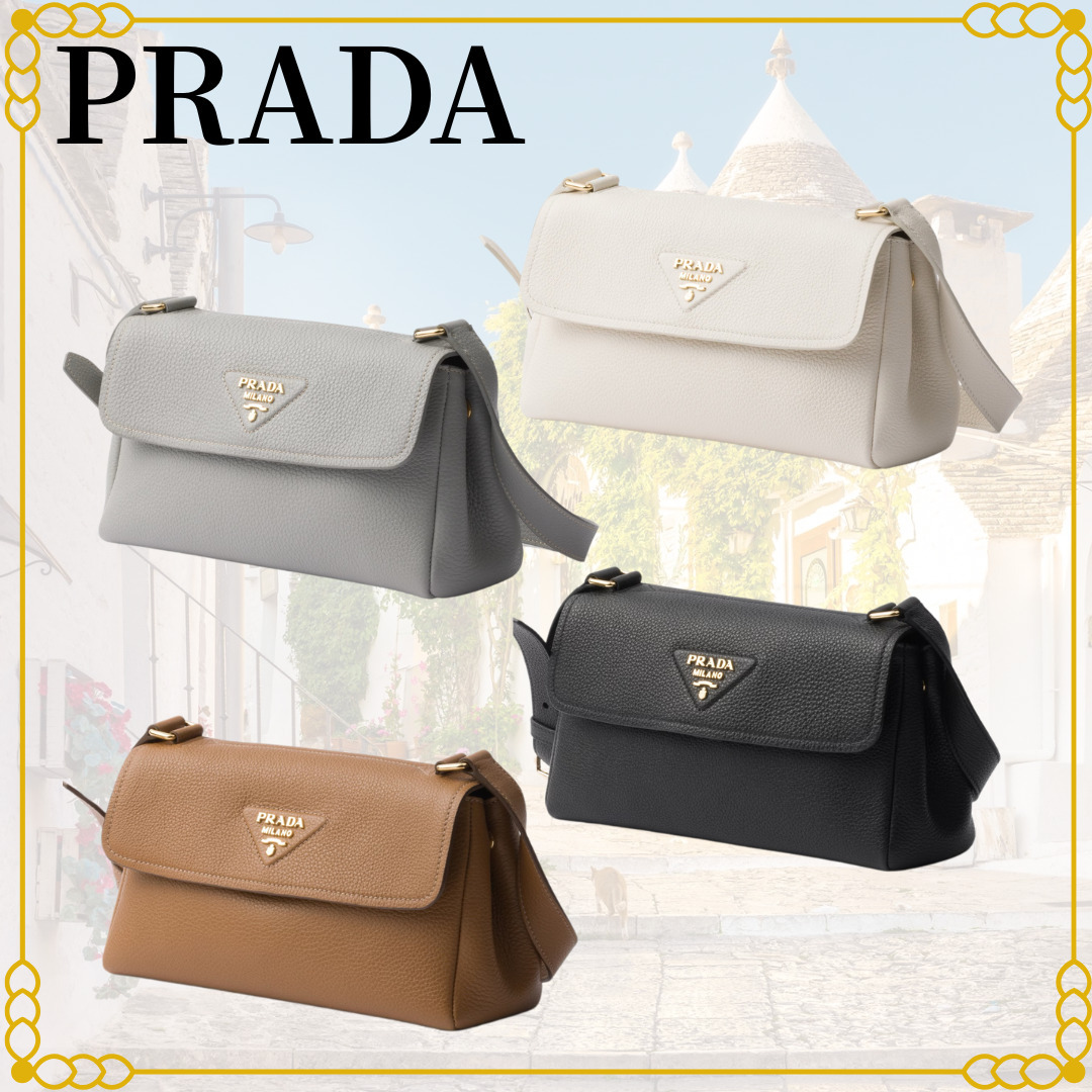 注目の新作☆直営店 PRADA レザーショルダーバッグ（スモール）