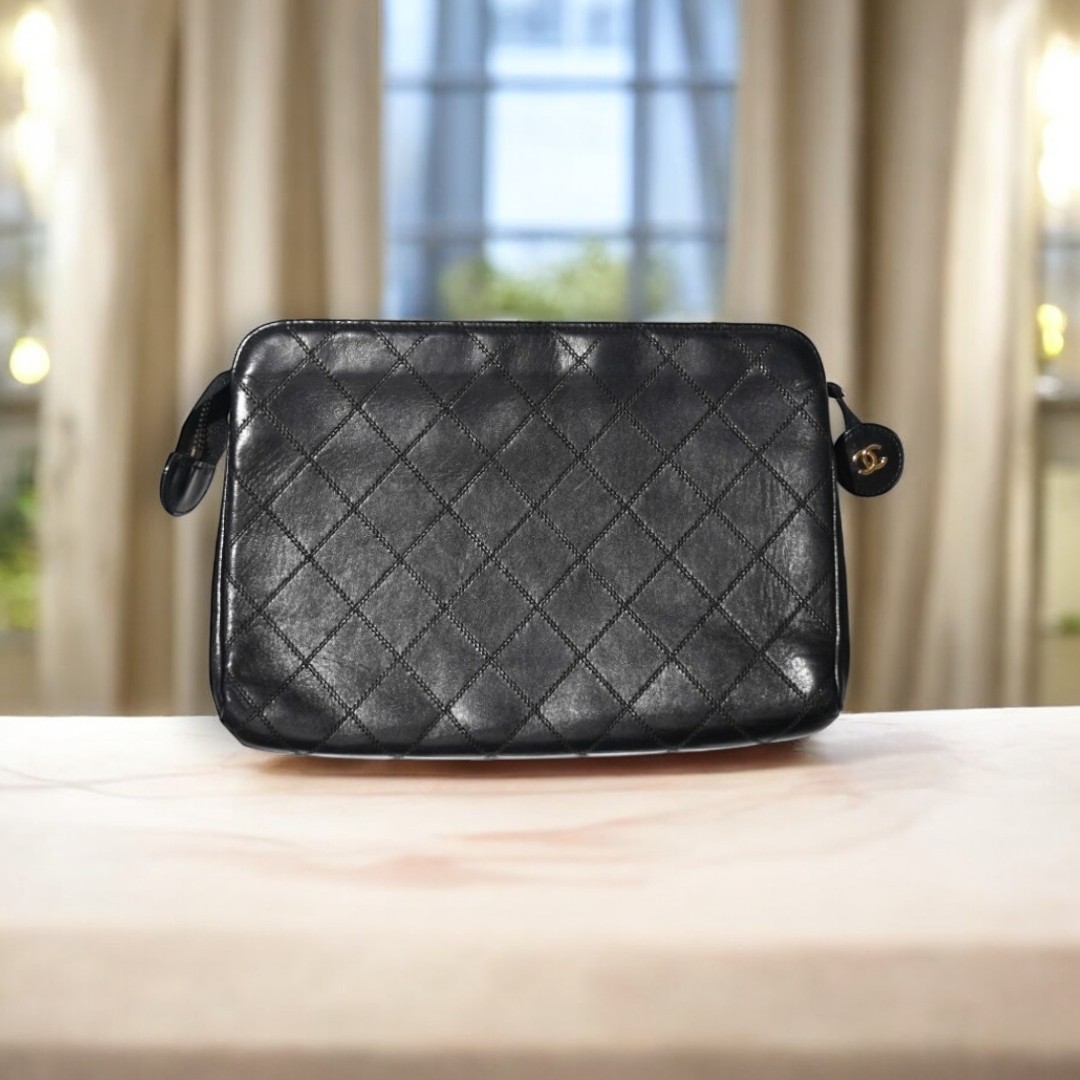 VINTAGE●CHANEL●シャネル ヴィンテージ ポーチ ラムスキン
