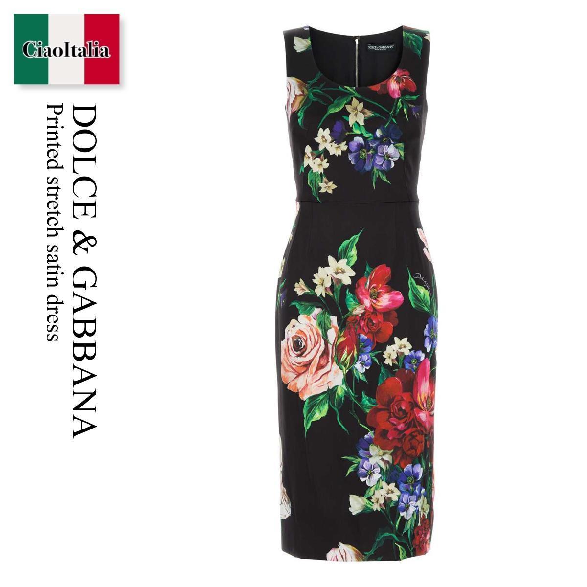 ワンピース Dolce & Gabbana Printed Stretch Satin Dress