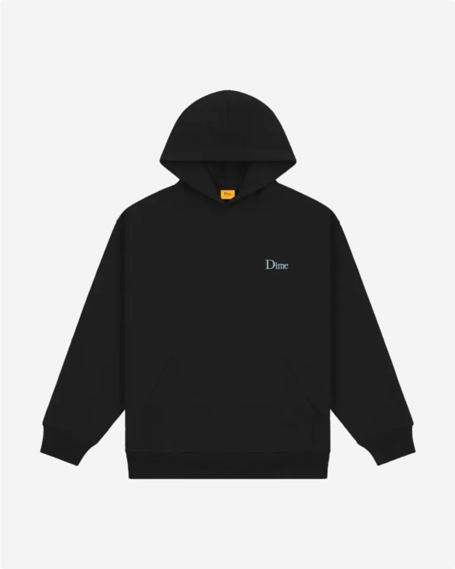 【DIME】 Classic Small Logo Hoodie / Black (Blue Logo)