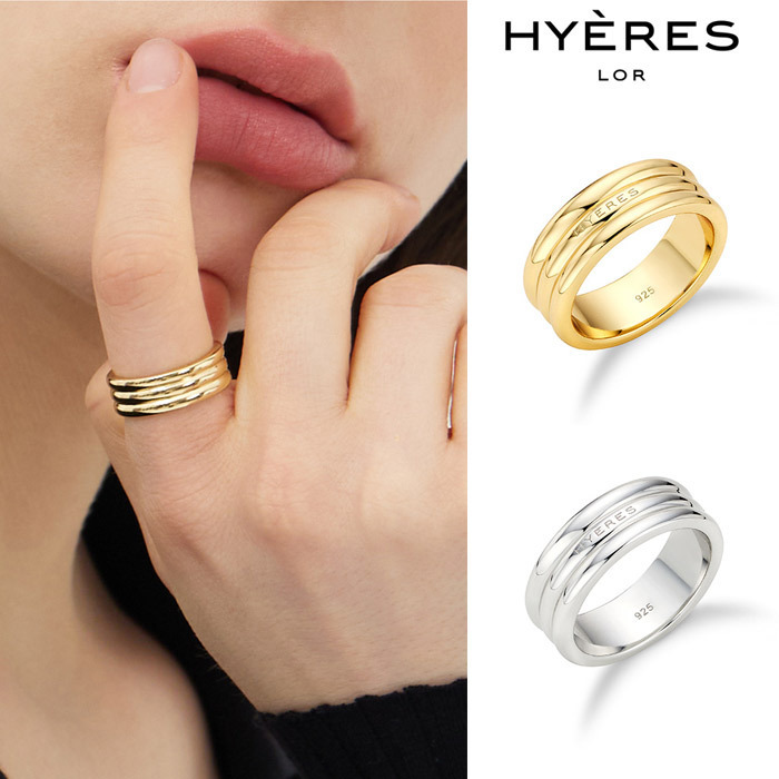 HYERES LOR☆Triple silver solid ring 指輪 リング