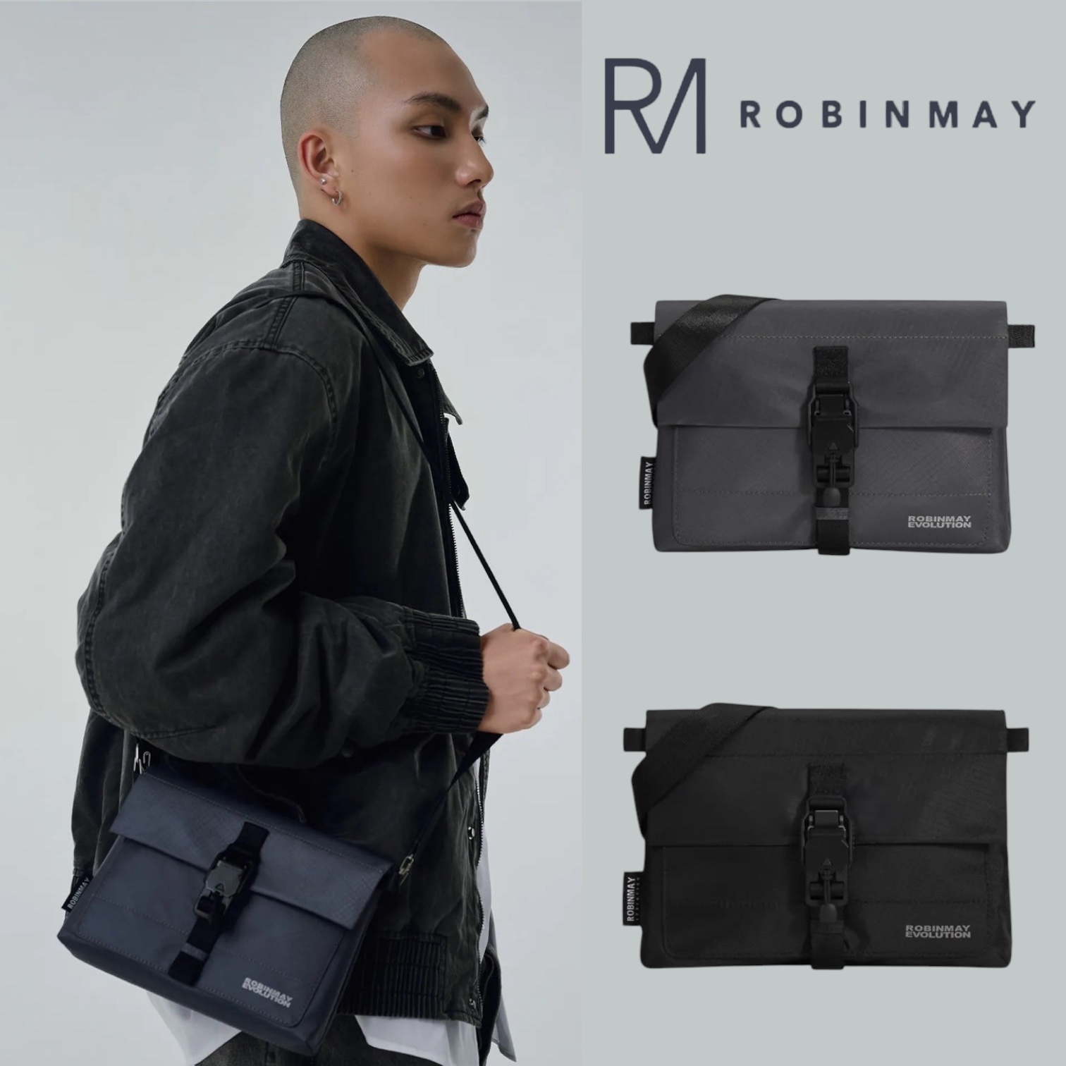 ★ROBINMAY 奇亞斜背包(M) ナイロン ショルダーバッグ/送料込