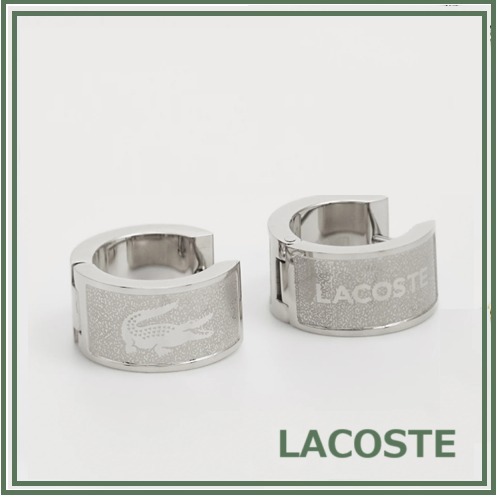 Lacoste☆ロゴ フープピアス BACKHAND