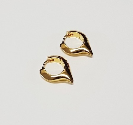 ピアス [BLACKMUSE] Unique gold hoops Earrings