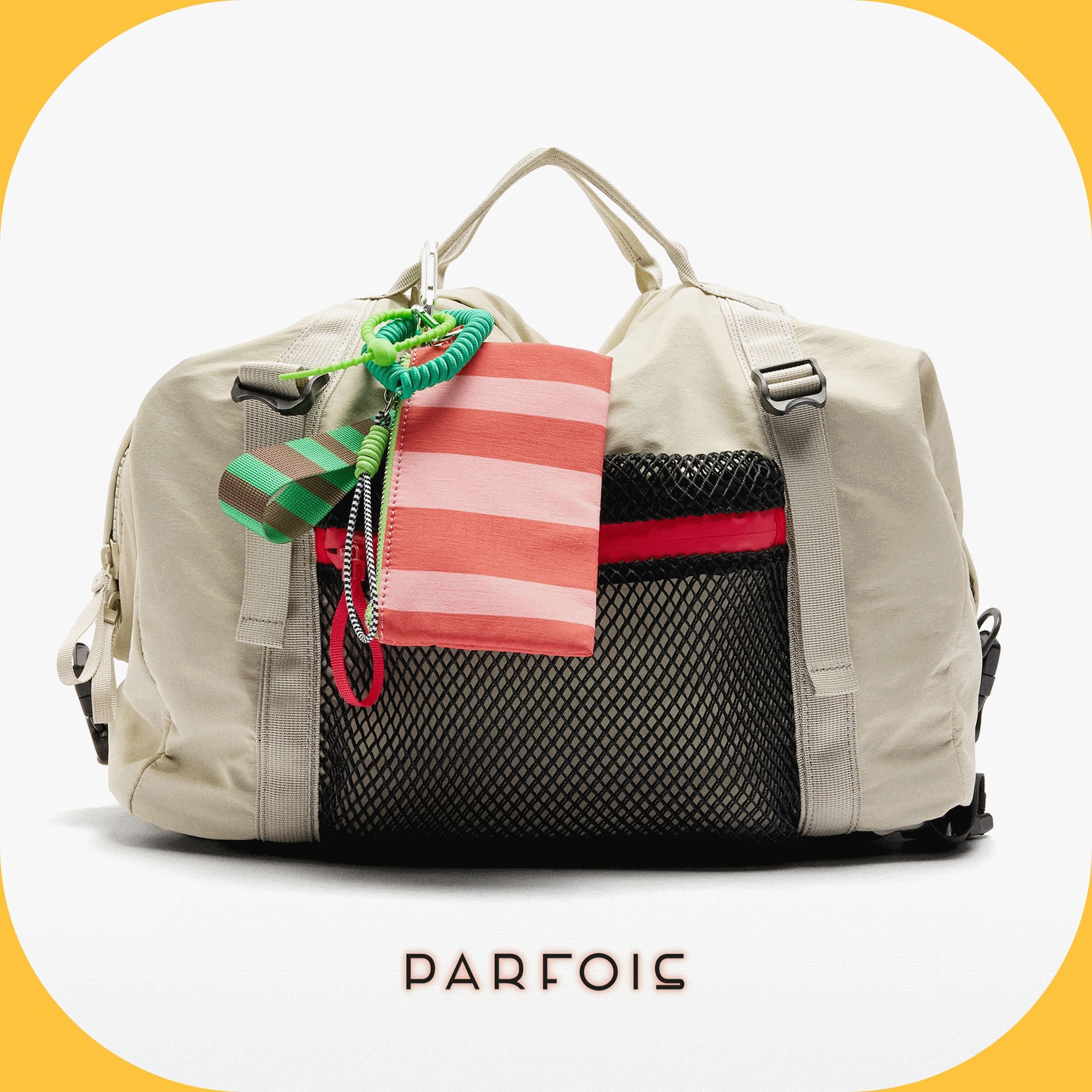 旅行やジムにも★話題沸騰PARFOIS★3WAYマルチナイロンバッグ♪