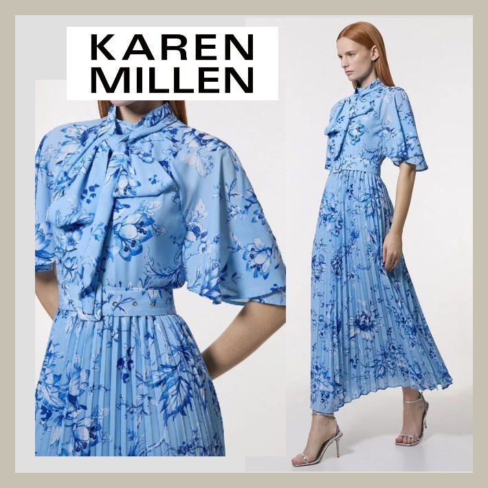Karen Millen フローラル 上品 花柄 ドレス