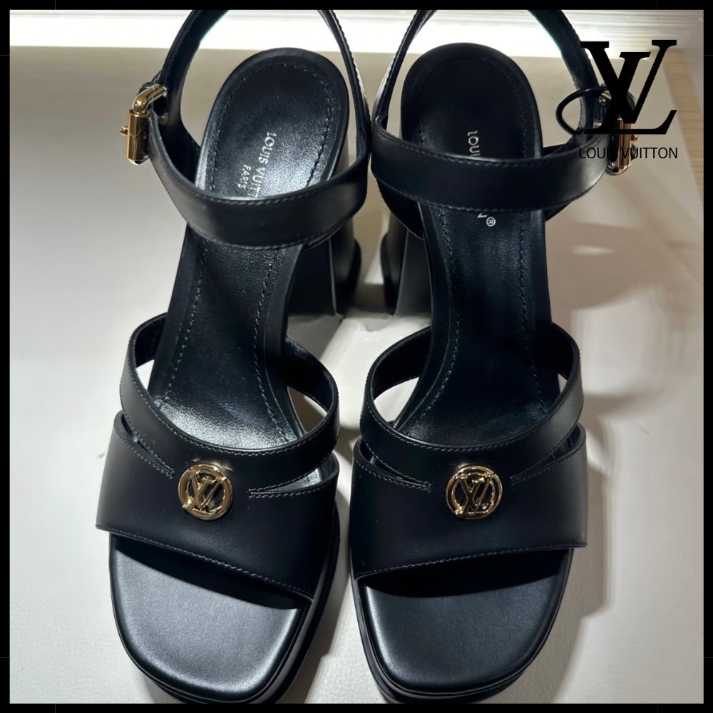 【上品な存在感♪】Louis Vuitton マヤ サンダル ミュール ロゴ