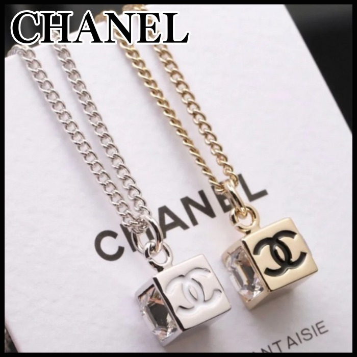 ◆上品な輝き♪◆CHANEL キューブ ペンダント ネックレス