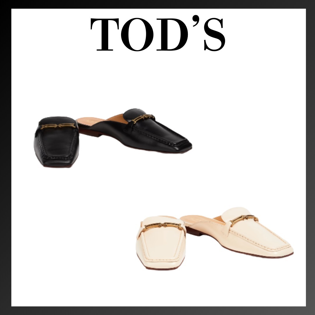 ＊TOD'S ＊レザー ミュール サボサンダル フラット