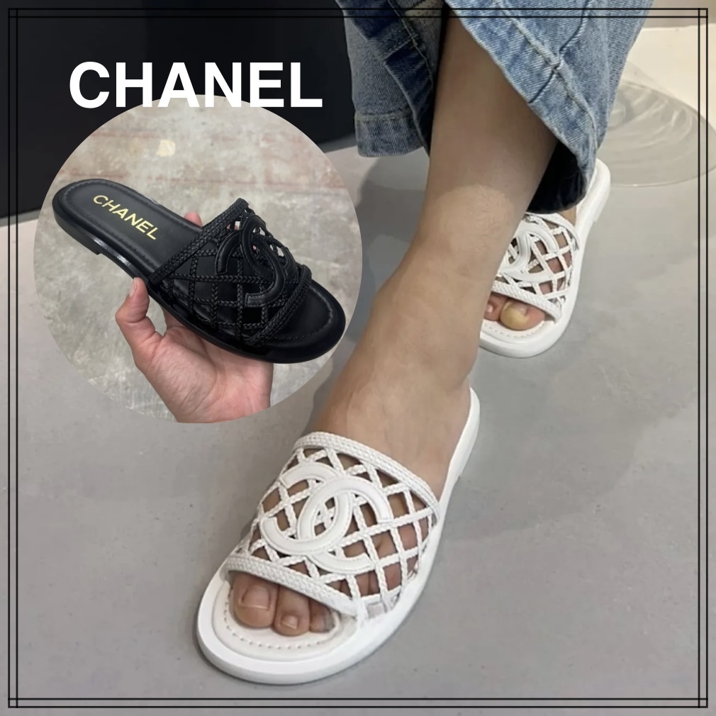 涼しげなフラットサンダル【CHANEL】デザインが可愛い ミュール